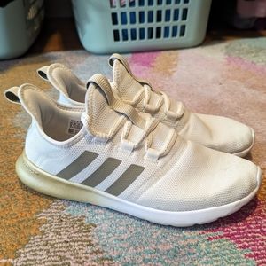 Adidas Cloud foam White & Gold Sneakers
